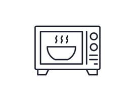 Microwave Oven Isolated Simple Vector Icon for Websites and Apps. Editable stroke for different purpose