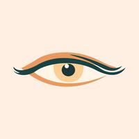 Yellow Eye Isolated Flat Illustration. Perfect for different cards, textile, web sites, apps vector