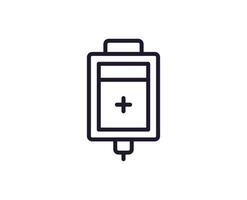 Health symbol. Vector sign for web sites, adverts, UI, internet shops and stores. Editable stroke. Vector line icon of dropper