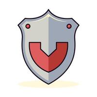 Shield Vector Flat Illustration. Perfect for different cards, textile, web sites, apps