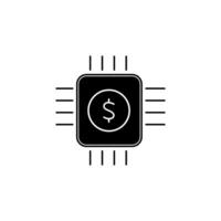 financial technology concept line icon. Simple element illustration. financial technology concept outline symbol design. vector