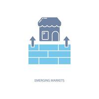 emerging markets concept line icon. Simple element illustration. emerging markets concept outline symbol design. vector