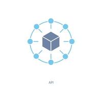 api concept line icon. Simple element illustration. api concept outline symbol design. vector