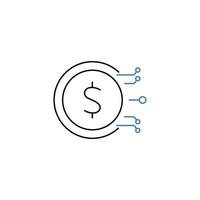 digital economy concept line icon. Simple element illustration. digital economy concept outline symbol design. vector