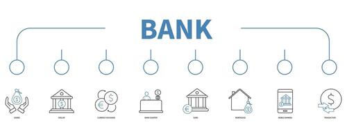 Bank banner web icon vector illustration concept