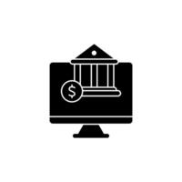 digital banking concept line icon. Simple element illustration. digital banking concept outline symbol design. vector