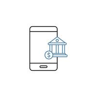 mobile payments concept line icon. Simple element illustration. mobile payments concept outline symbol design. vector