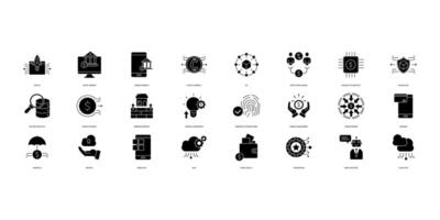 Fintech icons set. Set of editable stroke icons.Vector set of Fintech vector