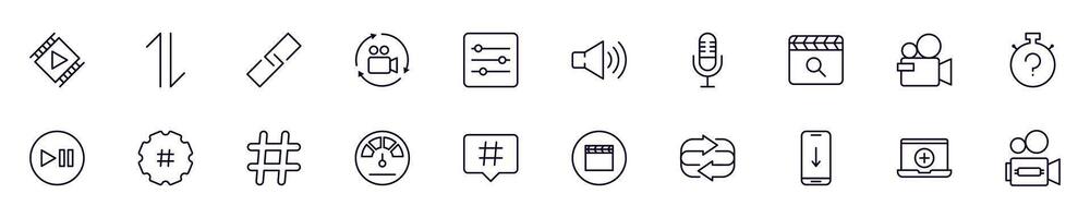 Essential signs for interface vector outline icons drawn with black thin line. Editable stroke. Simple linear illustration that can be used as a design element for apps and websites