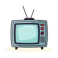 TV Set Vibrant Flat Picture. Perfect for different cards, textile, web sites, apps vector