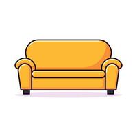 Couch Vector Flat Illustration. Perfect for different cards, textile, web sites, apps