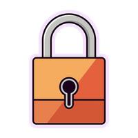 Lock Vector Flat Illustration. Perfect for different cards, textile, web sites, apps