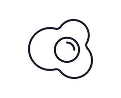 Single line icon of egg High quality vector illustration for design, web sites, internet shops, online books etc. Editable stroke in trendy flat style isolated on white background