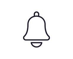 Single line icon of bell on isolated white background. High quality editable stroke for mobile apps, web design, websites, online shops etc. vector