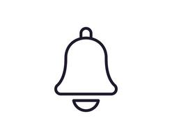 Single line icon of bell on isolated white background. High quality editable stroke for mobile apps, web design, websites, online shops etc. vector