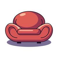 Couch Vibrant Flat Picture. Perfect for different cards, textile, web sites, apps vector