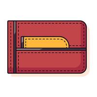 Wallet Vibrant Isolated Flat Image. Perfect for different cards, textile, web sites, apps vector