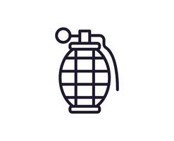 Army line icon on white background vector