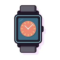 Wristwatch Vivid Flat Image. Perfect for different cards, textile, web sites, apps vector