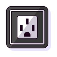 Socket Vivid Flat Image. Perfect for different cards, textile, web sites, apps vector