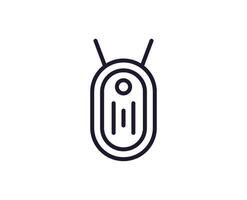 Army line icon on white background vector