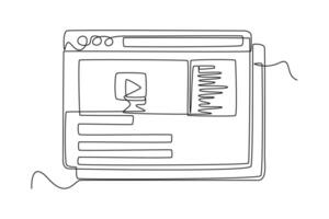 Continuous one line drawing  web design and mobile application concept. Doodle vector illustration.