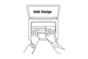 continuo uno línea dibujo web diseño y móvil solicitud concepto. garabatear vector ilustración.