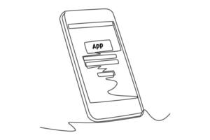 Continuous one line drawing  web design and mobile application concept. Doodle vector illustration.