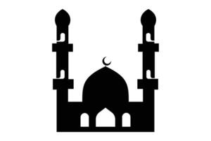 Mosque icon, islamic icons, ramadan kareem, eid mubarak, silhouette logo vector illustration design