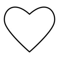 Love symbol. heart line icon, outline vector logo illustration, Isolated heart on a white background