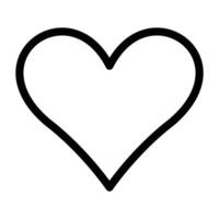 Love symbol. heart line icon, outline vector logo illustration, Isolated heart on a white background