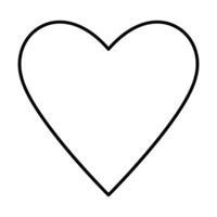 Love symbol. heart line icon, outline vector logo illustration, Isolated heart on a white background