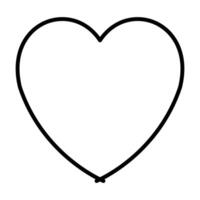 Love symbol. heart line icon, outline vector logo illustration, Isolated heart on a white background