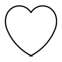 Love symbol. heart line icon, outline vector logo illustration, Isolated heart on a white background