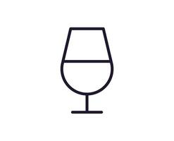 Single line icon of cocktail on isolated white background. High quality editable stroke for mobile apps, web design, websites, online shops etc. vector