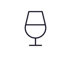 Single line icon of cocktail on isolated white background. High quality editable stroke for mobile apps, web design, websites, online shops etc. vector