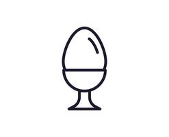 Single line icon of egg High quality vector illustration for design, web sites, internet shops, online books etc. Editable stroke in trendy flat style isolated on white background