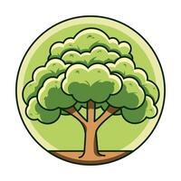 Tree Vibrant Flat Picture. Perfect for different cards, textile, web sites, apps vector