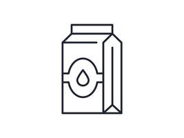 Milk Isolated Vector Line Icon Drawn with Thin Line for Banners, Infographics, Books. Editable stroke for different purpose