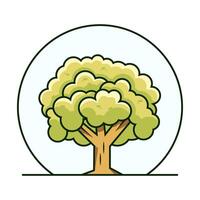 Tree Vivid Flat Image. Perfect for different cards, textile, web sites, apps vector