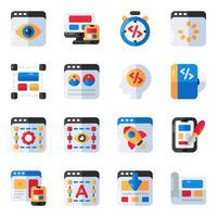 Set of Web and Programming Flat Icons vector