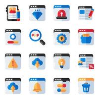 Set of Web Flat Icons vector