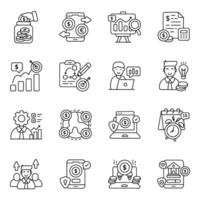Set of Investment Line  Icons vector