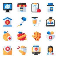 Set of Medicinal Flat Icons vector