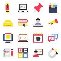 Set of Knowledge Flat Icons vector