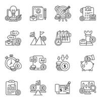 Set of Economy Line Icons vector