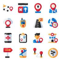 Set of Location Flat Icons vector