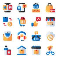 Set of Spending Flat Icons vector