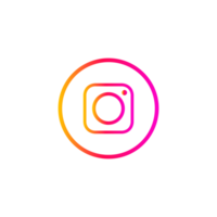 Instagram logotype camera icon, new colourful logo on pc screen. Instagram - free application for sharing photos and videos with the elements of a social network png