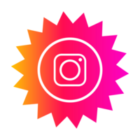 Instagram logotype camera icon, new colourful logo on pc screen. Instagram - free application for sharing photos and videos with the elements of a social network png